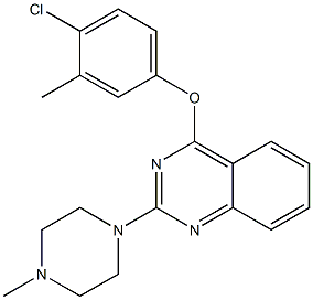 2-[4-Methyl-1-piperazinyl]-4-(4-chloro-3-methylphenoxy)quinazoline Struktur