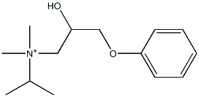 N-Isopropyl-N,N-dimethyl-2-hydroxy-3-phenoxypropan-1-aminium Struktur