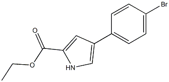 4-(4-Bromophenyl)-1H-pyrrole-2-carboxylic acid ethyl ester Struktur