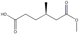 [R,(+)]-3-Methylhexanedioic acid hydrogen 1-methyl ester Struktur