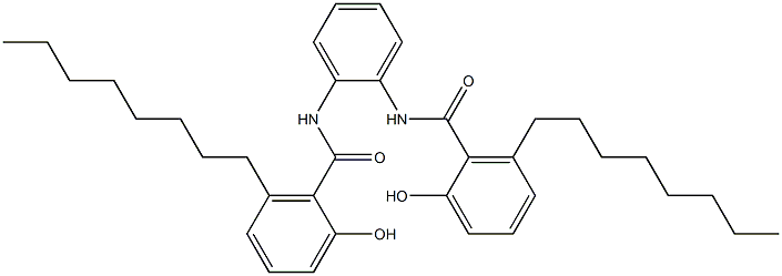 N,N'-Bis(6-octylsalicyloyl)-o-phenylenediamine Struktur