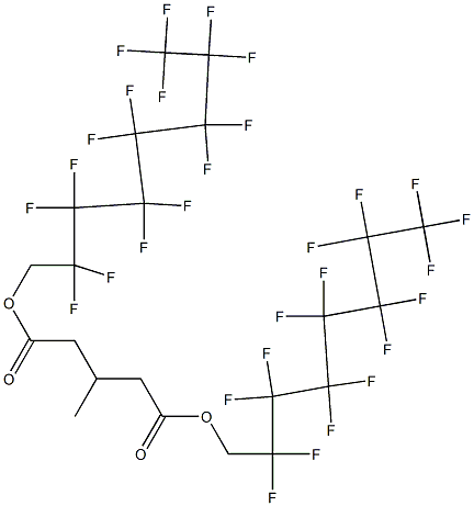 3-Methylglutaric acid bis(2,2,3,3,4,4,5,5,6,6,7,7,8,8,8-pentadecafluorooctyl) ester Struktur