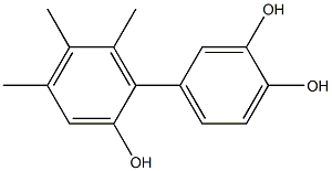 4',5',6'-Trimethyl-1,1'-biphenyl-2',3,4-triol Struktur