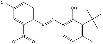 6-(4-Chloro-2-nitrophenylazo)-3-methyl-2-(1,1-dimethylethyl)phenol Struktur