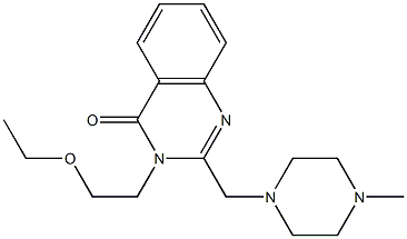 2-[(4-Methylpiperazin-1-yl)methyl]-3-(2-ethoxyethyl)quinazolin-4(3H)-one Struktur