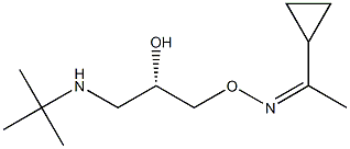 1-Cyclopropylethanone O-[(S)-3-(tert-butylamino)-2-hydroxypropyl]oxime Struktur