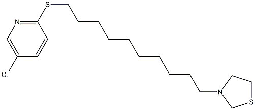 5-Chloro-2-[[10-(3-thiazolidinyl)decyl]thio]pyridine Struktur