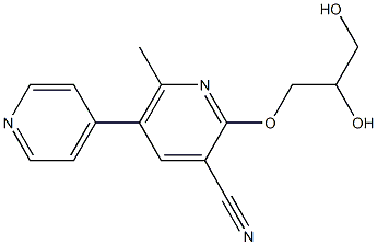 2-(2,3-Dihydroxypropoxy)-5-(4-pyridinyl)-6-methylpyridine-3-carbonitrile Struktur