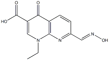 1-Ethyl-1,4-dihydro-7-[(hydroxyimino)methyl]-4-oxo-1,8-naphthyridine-3-carboxylic acid Struktur