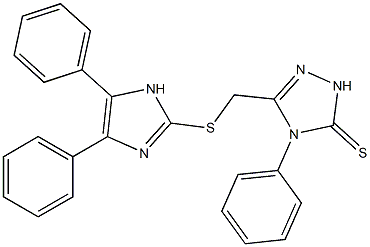 5-[[(4,5-Diphenyl-1H-imidazol-2-yl)thio]methyl]-4-phenyl-4H-1,2,4-triazole-3(2H)-thione Struktur