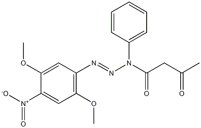 4-[(N-Acetoacetyl-N-phenylamino)azo]-2,5-dimethoxy-1-nitrobenzene Struktur