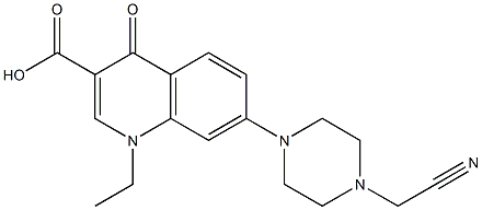 1,4-Dihydro-1-ethyl-7-[4-(cyanomethyl)piperazin-1-yl]-4-oxoquinoline-3-carboxylic acid Struktur