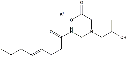 N-(2-Hydroxypropyl)-N-(4-octenoylaminomethyl)glycine potassium salt Struktur