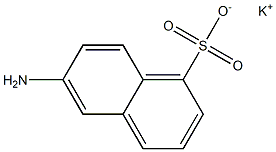 6-Amino-1-naphthalenesulfonic acid potassium salt Struktur