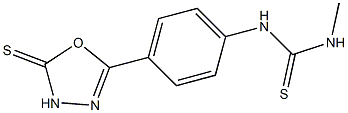 1-Methyl-3-[4-[(5-thioxo-4,5-dihydro-1,3,4-oxadiazol)-2-yl]phenyl]thiourea Struktur