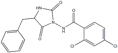 3-(2,4-Dichlorobenzoylamino)-5-benzylimidazolidine-2,4-dione Struktur