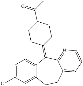 11-(4-Acetylcyclohexylidene)-8-chloro-5,6-dihydro-11H-benzo[5,6]cyclohepta[1,2-b]pyridine Struktur