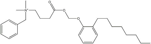 N,N-Dimethyl-N-benzyl-N-[3-[[(2-octylphenyloxy)methyl]oxycarbonyl]propyl]aminium Struktur