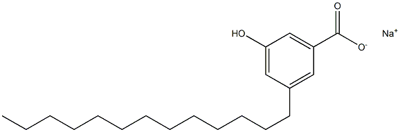 3-Tridecyl-5-hydroxybenzoic acid sodium salt Struktur