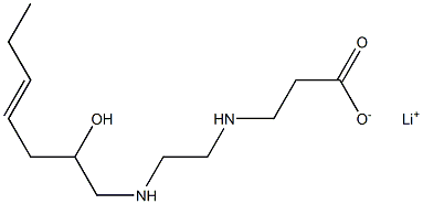 3-[N-[2-[N-(2-Hydroxy-4-heptenyl)amino]ethyl]amino]propionic acid lithium salt Struktur