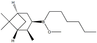 Hexyl[(1R,2R,3R,5S)-2,6,6-trimethylbicyclo[3.1.1]heptan-3-yl](methoxy)borane Struktur