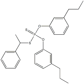 Dithiophosphoric acid O,O-bis(3-propylphenyl)S-(1-phenylethyl) ester Struktur