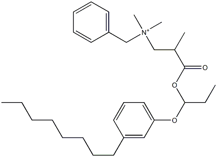 N,N-Dimethyl-N-benzyl-N-[2-[[1-(3-octylphenyloxy)propyl]oxycarbonyl]propyl]aminium Struktur