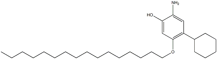 2-Amino-4-cyclohexyl-5-(hexadecyloxy)phenol Struktur