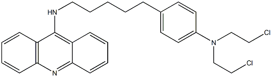 9-[5-[4-[Bis(2-chloroethyl)amino]phenyl]pentylamino]acridine Struktur