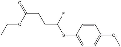 4-Fluoro-4-(4-methoxyphenylthio)butyric acid ethyl ester Struktur