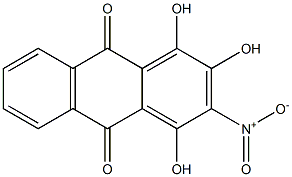 1,2,4-Trihydroxy-3-nitro-9,10-anthracenedione Struktur