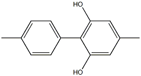 2-(4-Methylphenyl)-5-methylbenzene-1,3-diol Struktur