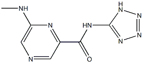 6-Methylamino-N-(1H-tetrazol-5-yl)pyrazine-2-carboxamide Struktur