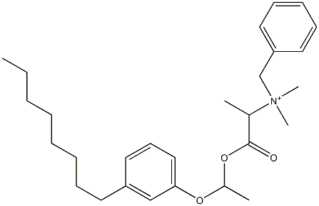 N,N-Dimethyl-N-benzyl-N-[1-[[1-(3-octylphenyloxy)ethyl]oxycarbonyl]ethyl]aminium Struktur