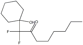 1,1-Difluoro-1-(1-hydroxycyclohexyl)-2-octanone Struktur