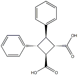 (1S,2S,3R,4R)-3,4-Diphenyl-1,2-cyclobutanedicarboxylic acid Struktur