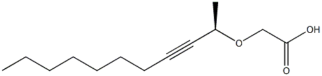 [(R)-1-Methyl-2-decynyloxy]acetic acid Struktur