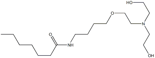 N-[4-[2-[Bis(2-hydroxyethyl)amino]ethoxy]butyl]heptanamide Struktur