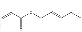 2-Methylisocrotonic acid 4-methyl-2-pentenyl ester Struktur