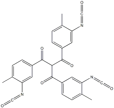 Tris(4-methyl-3-isocyanatobenzoyl)methane Struktur