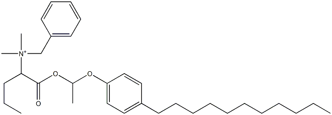 N,N-Dimethyl-N-benzyl-N-[1-[[1-(4-undecylphenyloxy)ethyl]oxycarbonyl]butyl]aminium Struktur