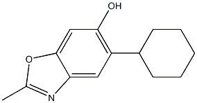 5-Cyclohexyl-6-hydroxy-2-methylbenzoxazole Struktur