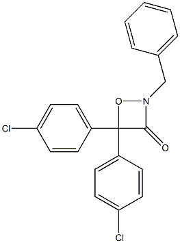 4,4-Bis(4-chlorophenyl)-2-benzyl-1,2-oxazetidin-3-one Struktur