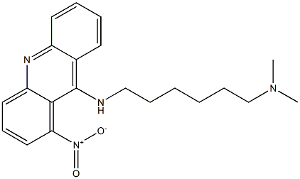 9-(6-Dimethylaminohexylamino)-1-nitroacridine Struktur