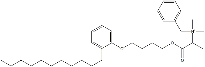 N,N-Dimethyl-N-benzyl-N-[1-[[4-(2-undecylphenyloxy)butyl]oxycarbonyl]ethyl]aminium Struktur