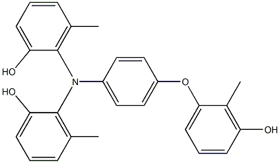 N,N-Bis(2-hydroxy-6-methylphenyl)-4-(3-hydroxy-2-methylphenoxy)benzenamine Struktur