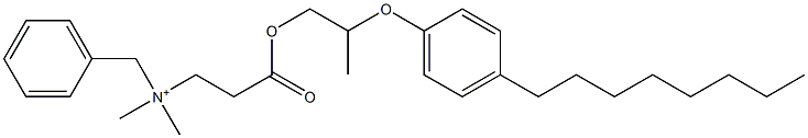 N,N-Dimethyl-N-benzyl-N-[2-[[2-(4-octylphenyloxy)propyl]oxycarbonyl]ethyl]aminium Struktur