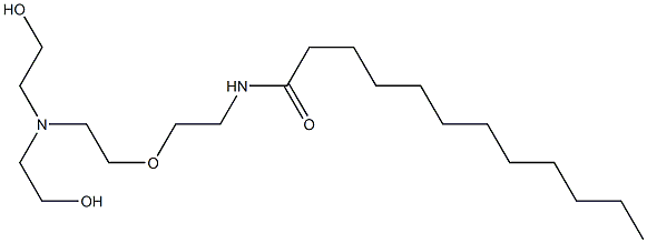 N-[2-[2-[Bis(2-hydroxyethyl)amino]ethoxy]ethyl]dodecanamide Struktur