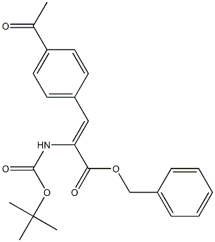 3-(4-Acetylphenyl)-2-[(tert-butoxy)carbonylamino]acrylic acid benzyl ester Struktur