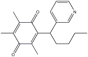 2-[1-(3-Pyridinyl)pentyl]-3,5,6-trimethyl-p-benzoquinone Struktur